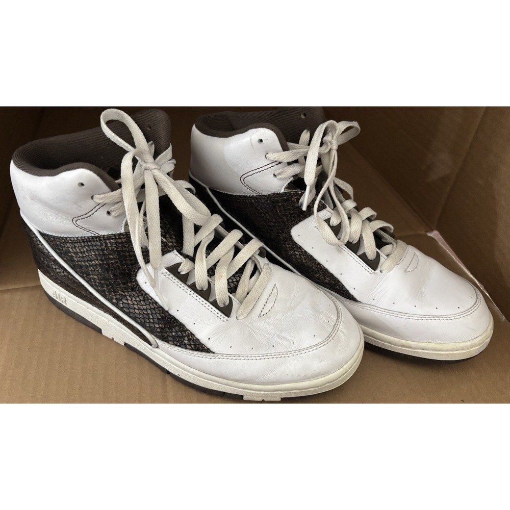 Nike Air Python Lux SP Men's 9.5 White Baroque Brown 632631-112 2013